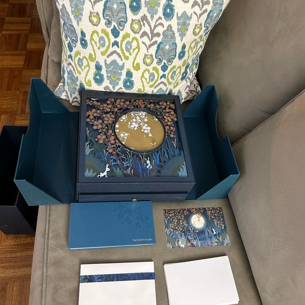 Van Cleef and Arpels stationary set and gift box